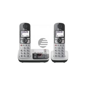 Panasonic KX-TGE522GS schnurloses Single-DECT Telefon, silber-schwarz