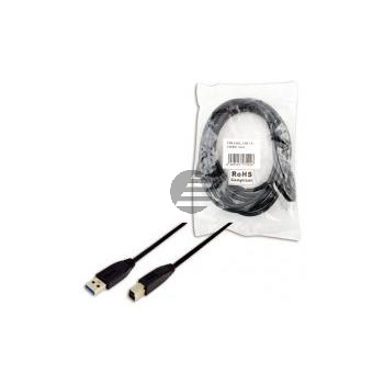 LogiLink Kabel USB 3.0 Anschluss A->B 2x Stecker 1,00 Meter