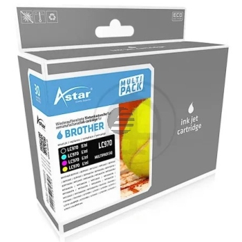 Astar Tintenpatrone gelb, magenta, schwarz, cyan (AS45970) ersetzt LC-970BK, LC-970C, LC-970M, LC-970Y Astar Tintenpatrone gelb, magenta, schwarz, cyan (AS45970) ersetzt LC-970BK, LC-970C, LC-970M, LC-970Y
