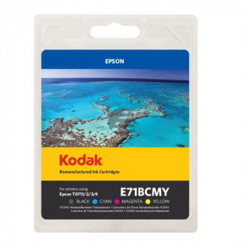 Kodak Tintenpatrone gelb, cyan, schwarz, magenta (185E007121, E71BCMY) ersetzt T0715 Kodak Tintenpatrone gelb, cyan, schwarz, magenta (185E007121, E71BCMY) ersetzt T0715