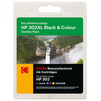 Kodak Tintenpatrone cyan/magenta/gelb, schwarz (185H030217) ersetzt 302XL