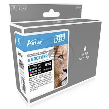 Astar Tintenpatrone gelb, magenta, schwarz, cyan (AS70001) ersetzt LC-1100M, LC-1100BK, LC-1100VALBPDR, LC-1100C Astar Tintenpatrone gelb, magenta, schwarz, cyan (AS70001) ersetzt LC-1100M, LC-1100BK, LC-1100VALBPDR, LC-1100C