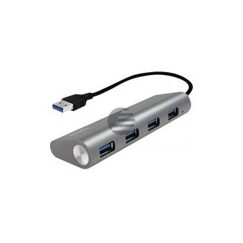 LogiLink USB 3.0 Hub, 4-Ports, Aluminium