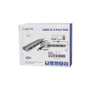 LogiLink USB 3.0 Hub, 4-Ports, Aluminium