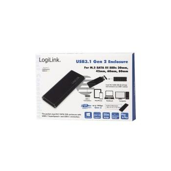 LogiLink USB-C 3.1 Gen2 Gehäuse für M.2 SATA SSD