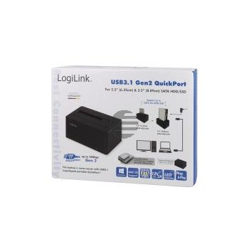 LogiLink Quickport USB 3.1 Gen2 für 2,5'' + 3,5'' SATA HDD/SDD