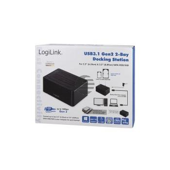 LogiLink Quickport USB 3.1 Gen2 für zwei 2,5'' + 3,5'' SATA HDD/SDD