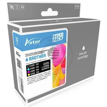 Astar Tintenpatrone gelb, magenta, schwarz, cyan HC (AS70014) ersetzt LC-127XLBK, LC-125XLC, LC-125XLY, LC-125XLM Astar Tintenpatrone gelb, magenta, schwarz, cyan HC (AS70014) ersetzt LC-127XLBK, LC-125XLC, LC-125XLY, LC-125XLM