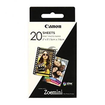 Canon Zink Papier (Zink Papier) weiß 20 Blatt 5 x 7.6 cm 290 g/m² (3214C002)