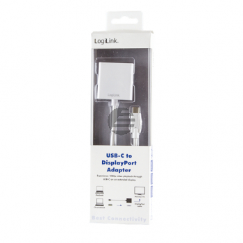 LogiLink USB 3.1 Adapter, USB-C zu Displayport, 0,14 m