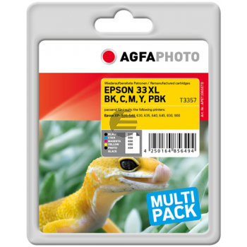 Agfaphoto Tintenpatrone gelb, magenta, photo schwarz, schwarz, cyan HC (APET336SETD) ersetzt T3357