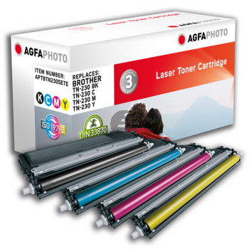 Agfaphoto Toner-Kit gelb, magenta, schwarz, cyan (APTBTN230SETE) ersetzt TN-230BK, TN-230C, TN-230M, TN-230Y