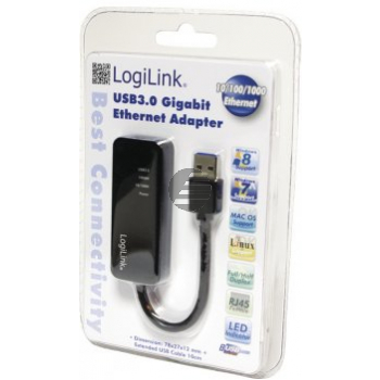 LogiLink USB 3.0 to Gigabit Ethernet Adapter, Chip: Realtek RTL8153