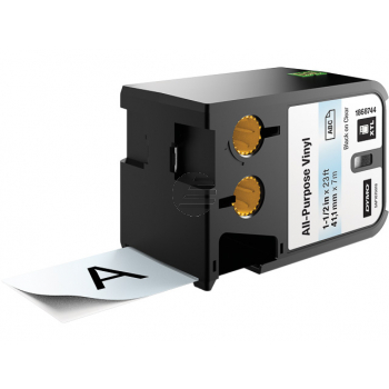 1868744 DYMO XTL 41mm SCHWARZ-TRANSP Vinyl Schriftband 7m 1868744 DYMO XTL 41mm SCHWARZ-TRANSP Vinyl Schriftband 7m