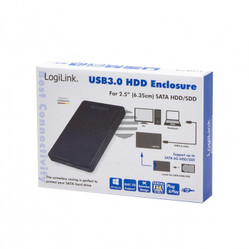 LogiLink USB 3.0 HDD GehĂ€use fĂŒr 2,5'' SATA HDD/SSD