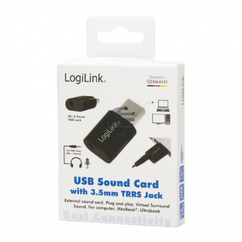 LogiLink USB Adapter mit 3.5 mm TRRS Buchse
