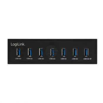 LogiLink USB 3.0 Hub, 7-Port 5,25'' intern, schwarz