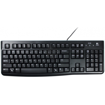 LOGITECH K120 corded Keyboard black - CZE - USB - EMEA