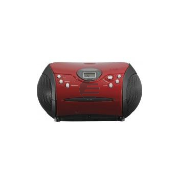Lenco SCD-24 CD-Radio mit Kopfhöreranschluss, rot/schwarz