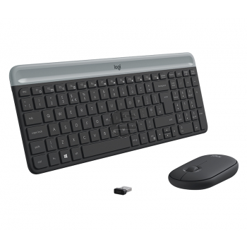 LOGITECH Slim Wireless Keyboard and Mouse Combo MK470 - GRAPHITE - DEU - CENTRAL