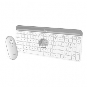 LOGITECH Slim Wireless Keyboard and Mouse Combo MK470 - OFFWHITE - DEU - CENTRAL