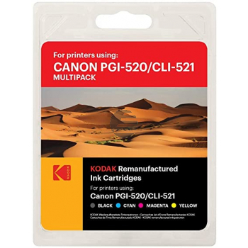 Kodak Tintenpatrone gelb, magenta, schwarz, cyan (185C052126) ersetzt PGI-520PGBK, CLI-521BK, CLI-521C, CLI-521M