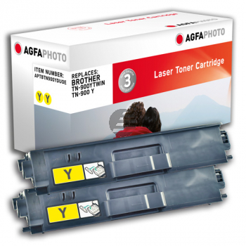 Agfaphoto Toner-Kit 2 x gelb (APTBTN900YDUOE) ersetzt TN-900Y, TN-900YTWIN