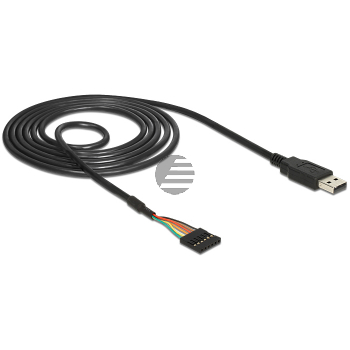 DELOCK Adapterkabel USB > Seriell-TTL 6 Pin Pfostenbuchse 1,8m (3,3 V) 2,54 mm Raster