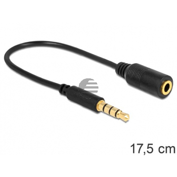 DELOCK Kabel Klinke 3,5 mm 4 Pin Stecker > Klinke 3,5 mm 4 Pin Buchse (?ndert die Pinbelegung)