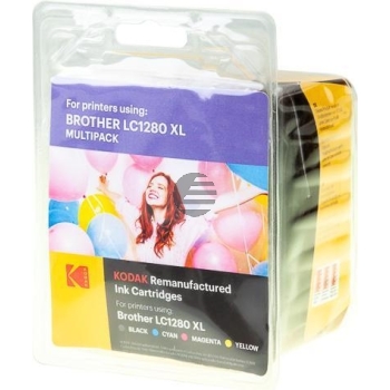 Kodak Tintenpatrone gelb, magenta, schwarz, cyan (185B128064) ersetzt LC-1280XLVALBPDR