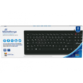 MEDIARANGE TASTATUR AZERTY BE SCHWARZ