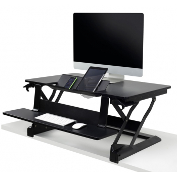 ERGOTRON WorkFit-TLE Sitz-Steh Tisch Arbeitssatation schwarz belastbar 4,5-18,1 kg. Anhebung bis 38 cm