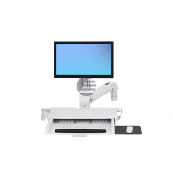Ergotron Sit-Stand Combo Arm with Worksurface - Wandhalterung für LCD-Anzeige/Tastatur/Maus/CPU - Aluminium, hochwertiger Kunsts