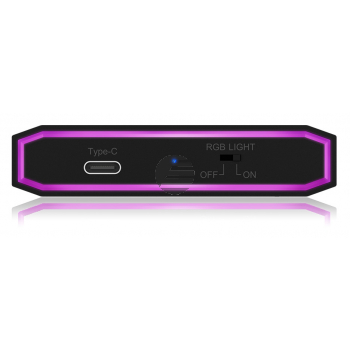 ICY BOX USB-C 3.1 Case illuminated IB-G226LC for 2,5 Zoll SATA SSD