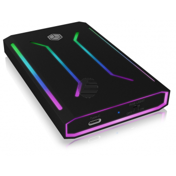 ICY BOX USB-C 3.1 Case illuminated IB-G226LC for 2,5 Zoll SATA SSD