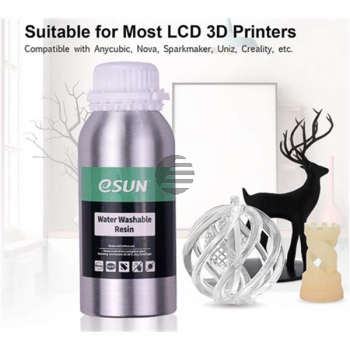 UV/LCD WASHABLE WHITE 0,5kg ESUN 3D RESIN 405NM