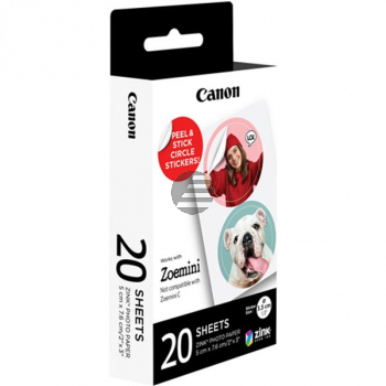 Canon Zink Papier (Zink Papier) weiß 20 Blatt 33mm x 33mm (4967C003, ZP-2030-2C) Canon Zink Papier (Zink Papier) weiß 20 Blatt 33mm x 33mm (4967C003, ZP-2030-2C)