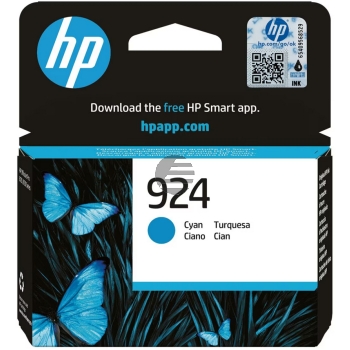 HP Tintenpatrone cyan (4K0U3NE#CE1, 924)