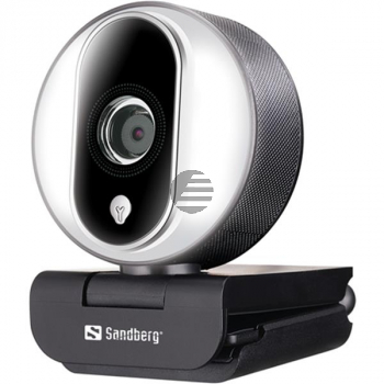 SANDBERG STREAMER USB WEBCAM 1080P PRO 134-12 Mikrofon/Kabel/silber-schwarz