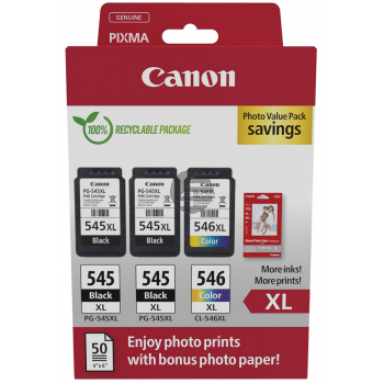 Canon Tintendruckkopf + Papier HC (8286B015, CL-546XL, PG-545XL)