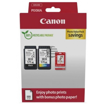 Canon Tintenpatrone + Papier cyan/magenta/gelb, schwarz HC (5437C006)