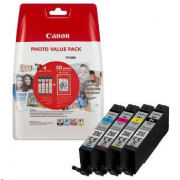 Canon Tintenpatrone + Papier gelb, magenta, schwarz, cyan (2106C006, CLI-581BK, CLI-581C, CLI-581M, CLI-581Y, PGI-580PGBK)