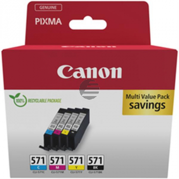 0386C009 CANON CLI571 Pixma MG Tinte (4) cmyk SEC Cardboard 4x7ml