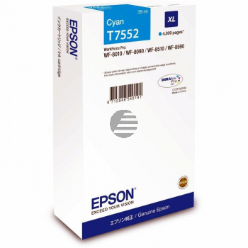 Epson Tintenpatrone cyan HC (C13T75524N, T7552N)