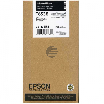 Epson Tintenpatrone schwarz matt (C13T65380N, T6538)