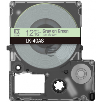 Epson Schriftbandkassette 12mm grau/grün (C53S672105, LK4GAS)