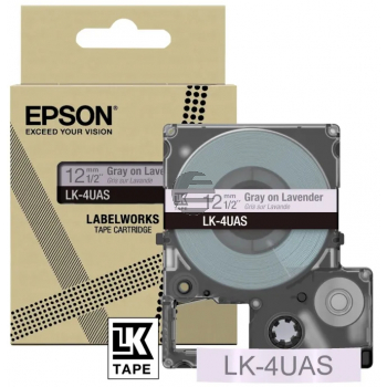 Epson Schriftbandkassette 12mm grau/lavendel (C53S672107, LK-4UAS)