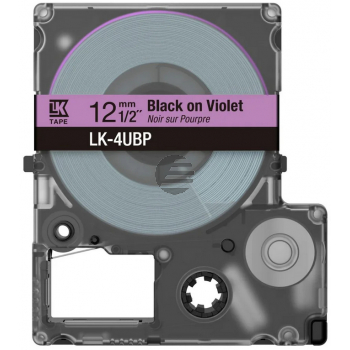 Epson Schriftbandkassette 12mm schwarz/violett (C53S672101, LK-4UBP)