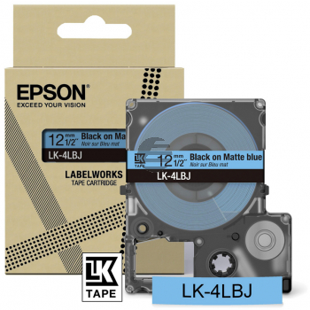 Epson Schriftbandkassette 12mm schwarz/blau (matt) (C53S672080, LK-4LBJ)