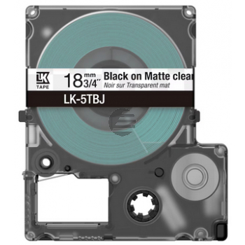 Epson Schriftbandkassette 18mm schwarz/transparent (C53S672066, LK-5TBJ)